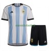 Maillot de Supporter Argentine Domicile Coupe du Monde 2022 Pour Enfant